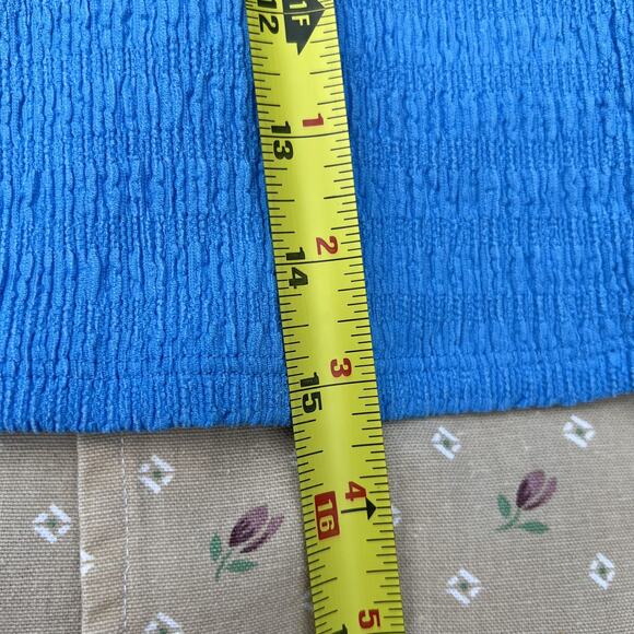 H&M Shirt Womens Small Blue Puff Sleeve Textured Long Sleeve Square Neck NWT - Picture 5 of 7